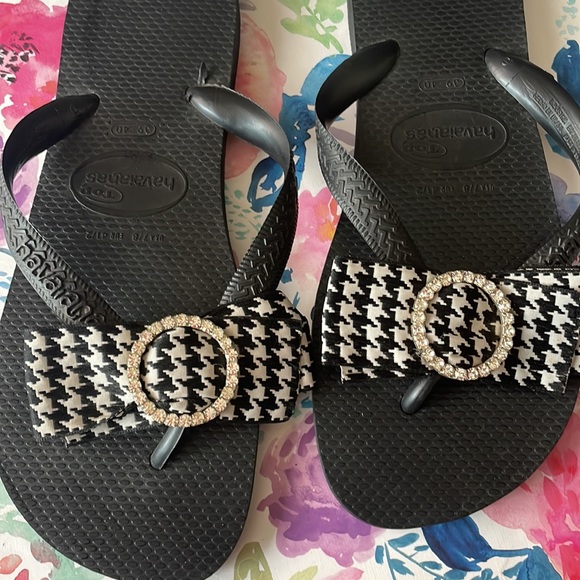 Havaianas houndstooth bow flip flop sandals - Picture 2 of 7
